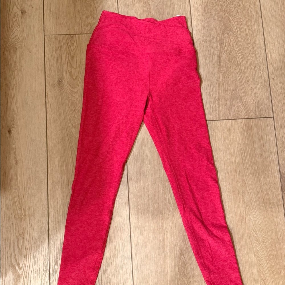 Beyond Yoga Vibrant Pink Heather Leggings